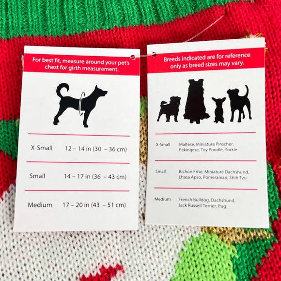 Simply Dog Unicorn Believe Dog Sweater, Red, Green, Small - Picture 4 of 5